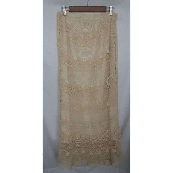 Pat Dahnke Waller, Texas Vintage Custom Made Cream/Ecru Crochet Skirt - Rare! - Picture 3 of 6
